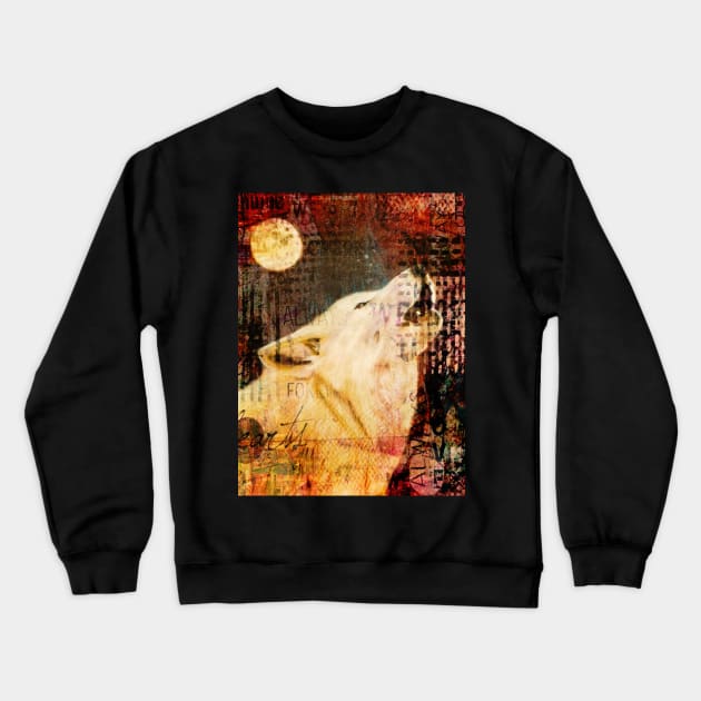 Wolf Crewneck Sweatshirt by teenamarie23art